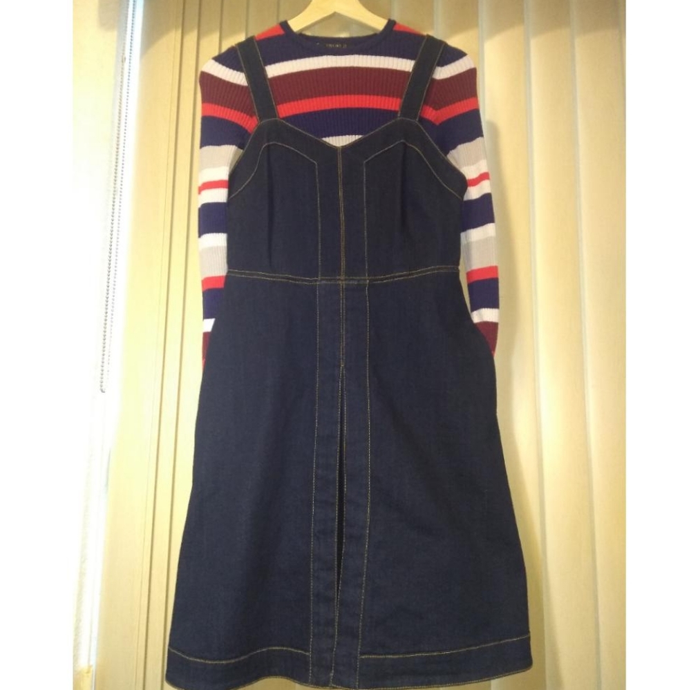 Midi Jean Dress with Large Pockets